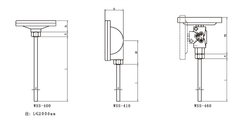 WSS工業(yè)雙金屬溫度計(jì)（通用型無固定裝置）_http://www.marianenglish.com_雙金屬溫度計(jì)_第3張